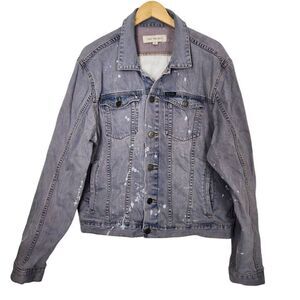 Calvin Klein Jeans purple Wash bleached classic Trucker Jacket XXL